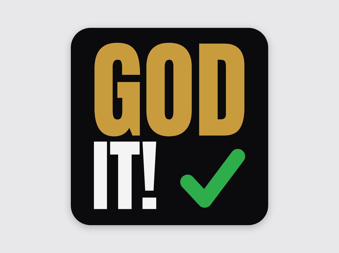 GOD IT! Sticker